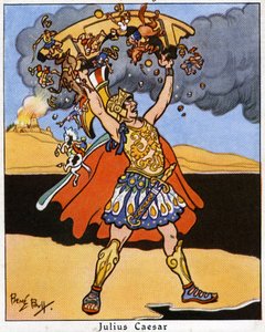 Julius Cæsar "kaster" en bro over Rhinen, 1936